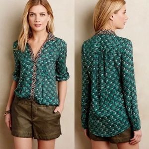Anthropologie Maeve Casia Button Down Shirt